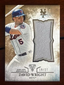 2015 Topps Triple Threads David Wright Jumbo Relic #/27 Mets - Picture 1 of 2
