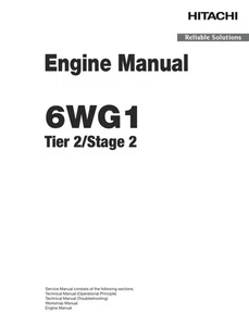 Isuzu Hitachi 6WG1 Tier 2 Stage 2 Engine Service Manual - Picture 1 of 1