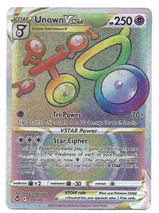 Unown VSTAR (Secret) 199/195 Swsh12: Sword & Shield - Silver Tempest Holo - Picture 1 of 2
