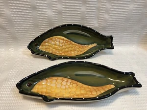 Blue Sky Clayworks-Heather Goldmine-Corn/ Ladybug/Fish Shaped Dish Set-(Qty.2) - Picture 1 of 10