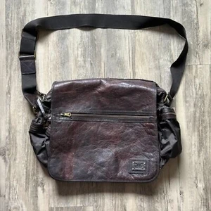 Vintage Dolce Gabbana D&G Brown Leather Messenger Bag - Picture 1 of 6