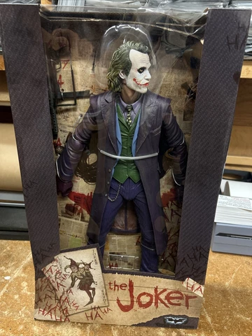 Damaged Box NECA The Dark Knight Joker 1/4 Scale 18 Inch Heath Ledger Batman Cover