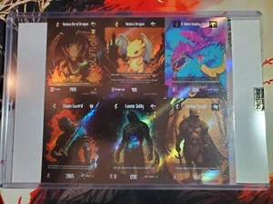 Knights And Summons Tcg Kickstarter Origins Holo Uncut Sheet - Picture 1 of 4