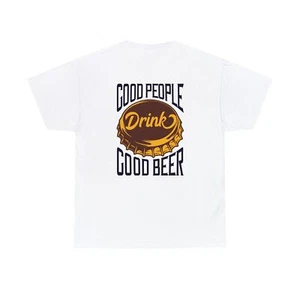 Good People Drink Good Beer - Unisex schweres Baumwoll-T-Shirt - Bild 1 von 37