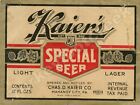 Kaier's Special Beer Label 9" X 12" Metal Sign