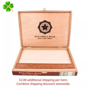 StillWell Star Toro Navy n. 1056 Scatola sigari legno vuoto 11,5"" x 8,5"" x 1,5" - Foto 1 di 12