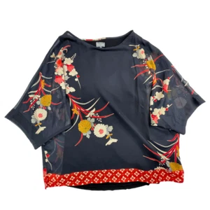 PHASE EIGHT Women's Blouse Black Oriental Print Size MEDIUM - Picture 1 of 12