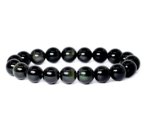 Bracelet en Obsidienne œil Celeste AAA - boules 10 mm - Bild 1 von 1