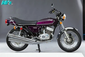Kawasaki H2 750 Triple 1975 H2c Decal set Purple - The BEST! - Picture 1 of 7