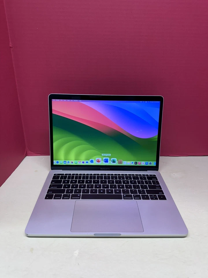 Apple MacBook Pro 13.3" Silver 2016 i5-2.0GHz-8GBRAN-256GBSSD macOS Sonoma 2024 - Image 1 of 4