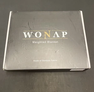 WONAP Weighted Blanket, Cooling Bamboo 12lbs 48"x72" (Twin Size) Grey - Picture 1 of 4