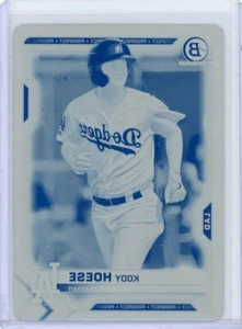 Placa de impresión cian de béisbol Bowman 2021 #BCP-39 Kody Hoese #1/1 - Imagen 1 de 2