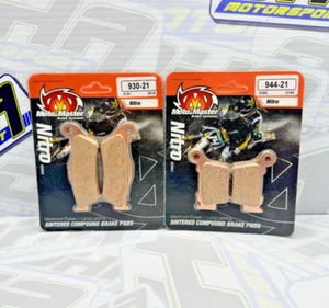 NEW Moto Master Nitro Front & Rear Brake Pads Set for Husqvarna TC125 2014-2024 - Picture 1 of 1