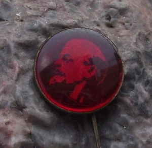 Antique Balding Plutocrat Lenin Soviet Russian Leader Communist Round Pin Badge - Picture 1 of 2