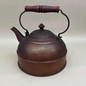 Hervidor de té de cobre Paul Revere Ware mango de madera base de 6,5 pulgadas - Imagen 1 de 13