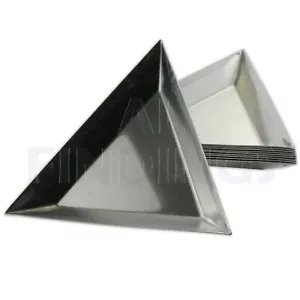 12 x Bandejas de clasificación de cuentas cucharas aluminio triángulo diseño artesanal vidrio herramienta de clasificación - Imagen 1 de 4
