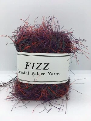 Crystal Palace Fizz Eyelash Yarn #9401 Kelim (Red, Purple, Grey) 50g 120yd - Image 1 of 4