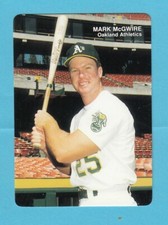1989 Mothers Cookies # 2 Mark McGwire -- Oakland A's -- Box 704