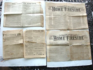 F 4 verschiedene 1878 bis 1879 Cincinnati OH Harrisburg PA New York US Zeitungen - Bild 1 von 6