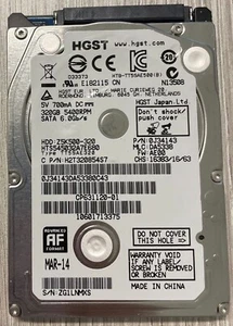Hard Disk HGST 320GB SATA 2.5" HTS545032A7E680 usato, in ottime condizioni - Imagen 1 de 2