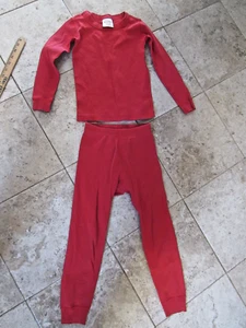 $55 Hanna Andersson PJS Long John Pajamas Orgnic Cotton Red Valentines Day 110 5 - Picture 1 of 7