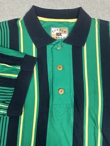 Cutter Buck Vintage 90s Y2K Color Block Polo Rugby Striped Shirt Mens 1XB - Picture 1 of 8