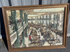 Terence Cuneo Print 1965 “ The Underwriting Room At Lloyds “ Rare - Picture 1 of 3