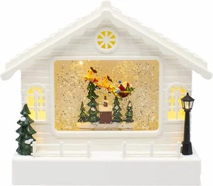 GLOBO DE NIEVE LLENO DE AGUA CON LUZ LED DE NAVIDAD DE RENOS TINSLE TIME - Imagen 1 de 2