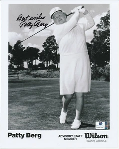 PATTY BERG Signed 8x10 Vintage Wilson Photo LPGA Tour Founding Member HOF GAI - Picture 1 of 2