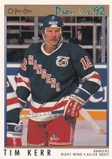 1991-92 O-Pee-Chee Premier #83 Tim Kerr New York Rangers