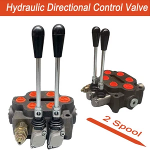 Monoblock Hydraulic Directional Control Valve, 2 Spool, 25 GPM, 3000 PSI - Picture 1 of 10