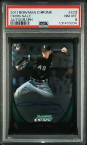 2011 Bowman Chrome Chris Sale #220 Rookie Auto RC PSA 8 Autograph RC - Bild 1 von 2