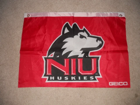Northern Illinois University NIU Huskies 2'x1.5' Vertical Flag Man Cave Tailgait Cover