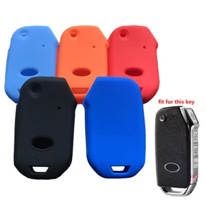 Fit KIA Forte Sportage Seltos 4 Button Smart Remote Key Fob Silicone Case Cover - Picture 1 of 23