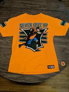 WWE John Cena Never Give Up You Can't See Me Orange Men's Medium T-shirt - Imagen 1 de 8