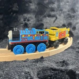 Thomas & Friends Train & Caboose Wooden Railway Happy Birthday - Learning Curve - Picture 1 of 5