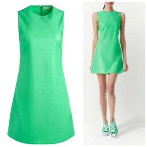 Alice+Olivia Coley faux-leather mini dress Size 8 NWT $330 - Picture 1 of 16