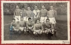 CALCIO NOVARA FOOTBALL CLUB CARTOLINA FOTOGRAFICA 11 AUTOGRAFI PIOLA ECC 1953.54 - Imagen 1 de 8
