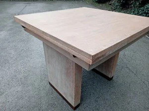 1930s Art Deco Limed Oak Dining Table Extending - Picture 1 of 12