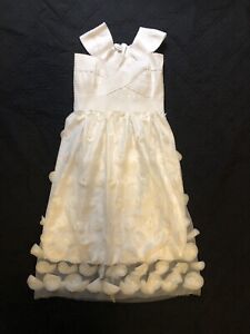 Fuqi Youth/Girl’s - SMALL - White Dress Sleeveless Flare Elegant Flowing Flutter
