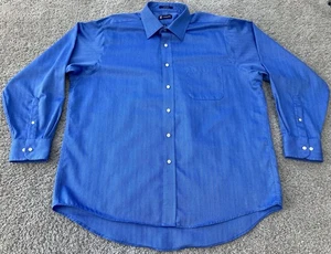 "Camisa Chaps Ralph Lauren para hombre 17-17 1/2"" XL manga larga azul espiga" - Imagen 1 de 13