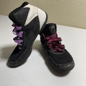 ASICS Matflex Wrestling Shoes Black White Men’s 5 / Women’s 6.5 Unisex - Foto 1 di 7