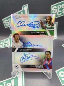 2022-23 Topps Chrome UCC Kluivert Owen Larsson Triple Auto Refractor /50 GOAT SP - Picture 1 of 6