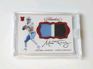 Panini Flawless 2017 Mitchell Trubisky Rookie RC Patch Auto RPA NFL Sealed /20 - Bild 1 von 2