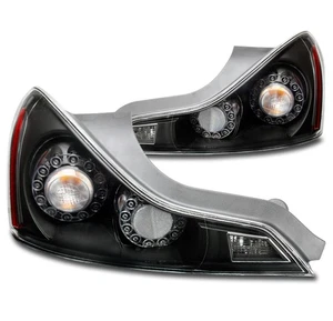 For 2008-2013 G37/2014-2015 Q60 Coupe 2Dr Black LED Tail Brake Lights Rear Lamps - Picture 1 of 10
