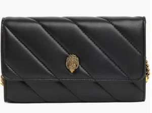 Portefeuille Kurt Geiger London Soho en cuir sur chaîne noir - Photo 1/6