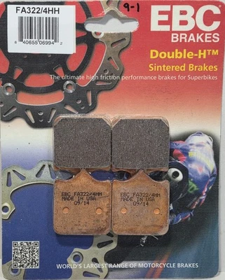 1 NEW EBC Brakes Double-H Sintered Brake Pads FA322/4HH Ducati 749 999 KTM Husky - Image 1 of 4