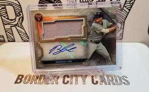 Brandon Lowe 2020 Topps Triple Threads 🔥 Auto Patch #d /99 🔥 Rays  - Picture 1 of 2