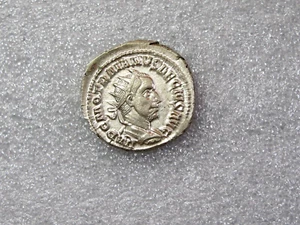 250AD TRAJAN DECIUS Rome Silver Antoninianus Ancient Roman Coin Abundantia - Picture 1 of 4