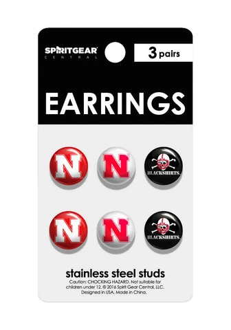 Nebraska Cornhuskers Stud Earrings Cover